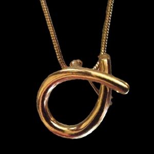 Gold Soho Design Pendant/Brooch & Chain